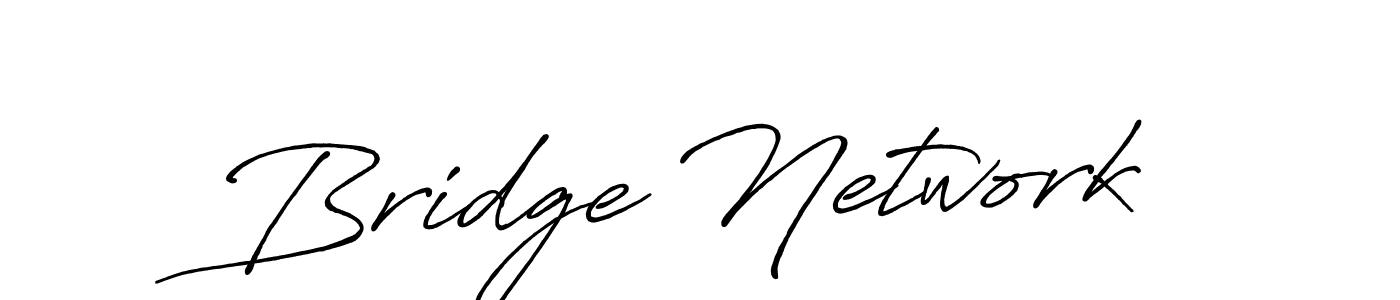 Bridge Network stylish signature style. Best Handwritten Sign (Antro_Vectra_Bolder) for my name. Handwritten Signature Collection Ideas for my name Bridge Network. Bridge Network signature style 7 images and pictures png