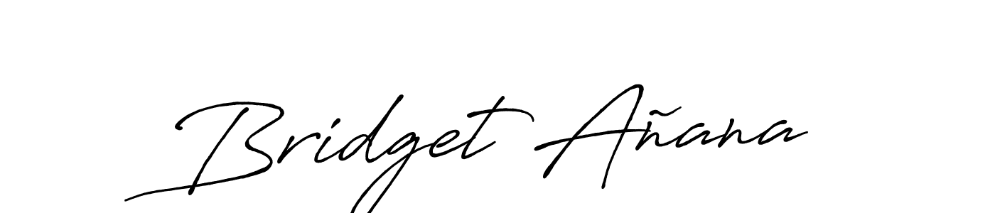 Design your own signature with our free online signature maker. With this signature software, you can create a handwritten (Antro_Vectra_Bolder) signature for name Bridget Añana. Bridget Añana signature style 7 images and pictures png