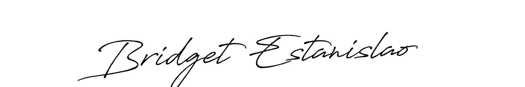 Also we have Bridget Estanislao name is the best signature style. Create professional handwritten signature collection using Antro_Vectra_Bolder autograph style. Bridget Estanislao signature style 7 images and pictures png