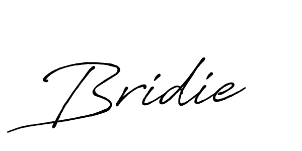 Create a beautiful signature design for name Bridie. With this signature (Antro_Vectra_Bolder) fonts, you can make a handwritten signature for free. Bridie signature style 7 images and pictures png