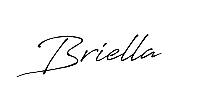 Use a signature maker to create a handwritten signature online. With this signature software, you can design (Antro_Vectra_Bolder) your own signature for name Briella. Briella signature style 7 images and pictures png