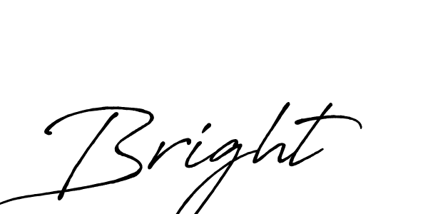 Design your own signature with our free online signature maker. With this signature software, you can create a handwritten (Antro_Vectra_Bolder) signature for name Bright. Bright signature style 7 images and pictures png