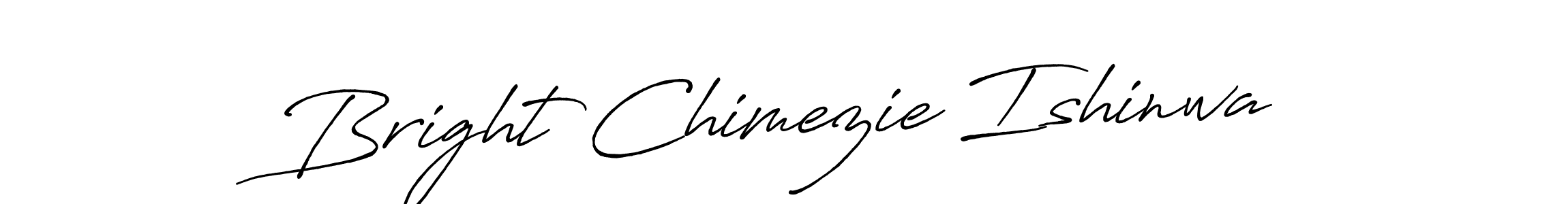 Make a beautiful signature design for name Bright Chimezie Ishinwa. With this signature (Antro_Vectra_Bolder) style, you can create a handwritten signature for free. Bright Chimezie Ishinwa signature style 7 images and pictures png