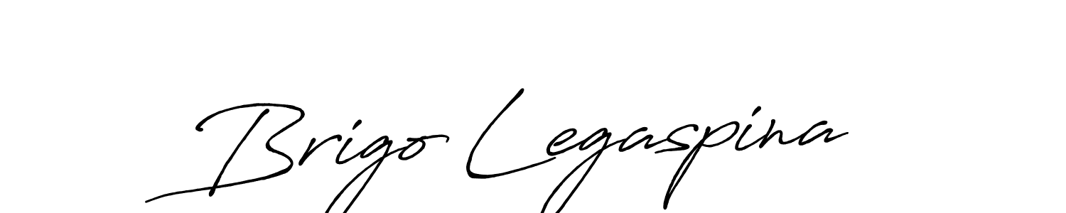 Create a beautiful signature design for name Brigo Legaspina. With this signature (Antro_Vectra_Bolder) fonts, you can make a handwritten signature for free. Brigo Legaspina signature style 7 images and pictures png