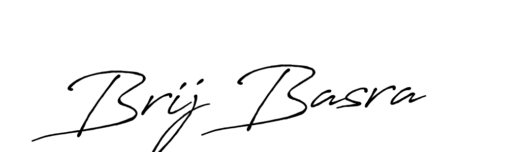 How to make Brij Basra name signature. Use Antro_Vectra_Bolder style for creating short signs online. This is the latest handwritten sign. Brij Basra signature style 7 images and pictures png