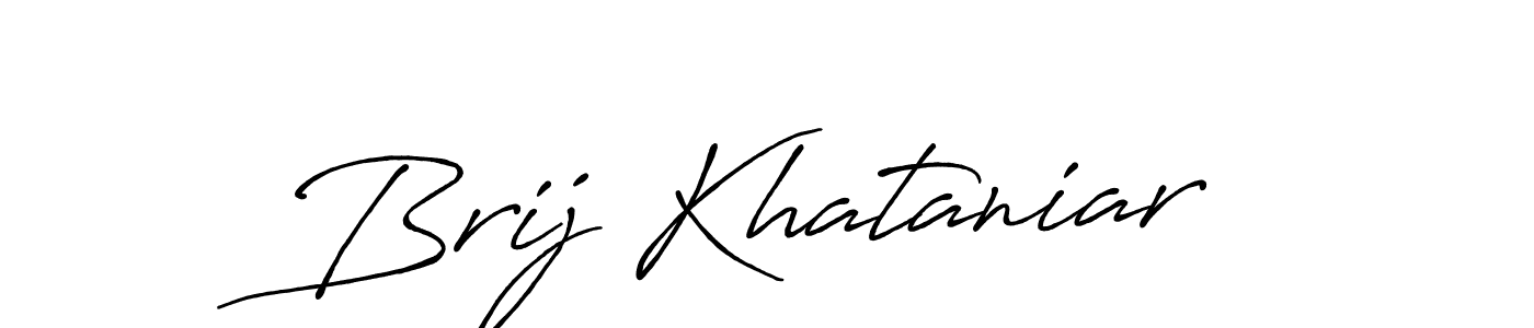 Design your own signature with our free online signature maker. With this signature software, you can create a handwritten (Antro_Vectra_Bolder) signature for name Brij Khataniar. Brij Khataniar signature style 7 images and pictures png