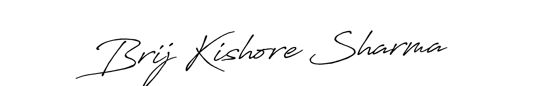 Brij Kishore Sharma stylish signature style. Best Handwritten Sign (Antro_Vectra_Bolder) for my name. Handwritten Signature Collection Ideas for my name Brij Kishore Sharma. Brij Kishore Sharma signature style 7 images and pictures png