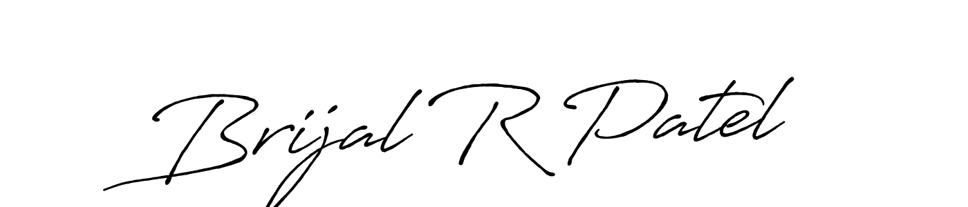 Design your own signature with our free online signature maker. With this signature software, you can create a handwritten (Antro_Vectra_Bolder) signature for name Brijal R Patel. Brijal R Patel signature style 7 images and pictures png