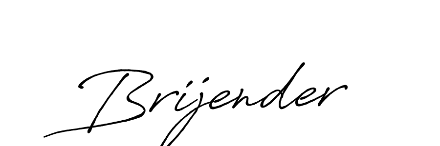 Also we have Brijender name is the best signature style. Create professional handwritten signature collection using Antro_Vectra_Bolder autograph style. Brijender signature style 7 images and pictures png