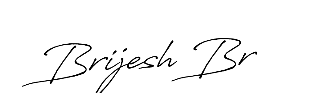 How to make Brijesh Br name signature. Use Antro_Vectra_Bolder style for creating short signs online. This is the latest handwritten sign. Brijesh Br signature style 7 images and pictures png