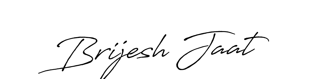 Make a beautiful signature design for name Brijesh Jaat. With this signature (Antro_Vectra_Bolder) style, you can create a handwritten signature for free. Brijesh Jaat signature style 7 images and pictures png