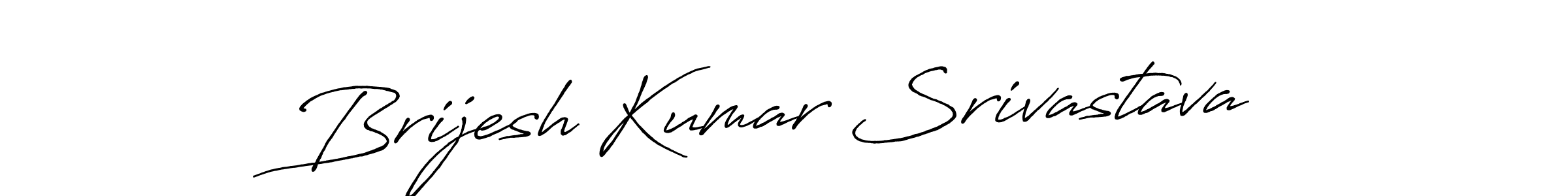 Create a beautiful signature design for name Brijesh Kumar Srivastava. With this signature (Antro_Vectra_Bolder) fonts, you can make a handwritten signature for free. Brijesh Kumar Srivastava signature style 7 images and pictures png