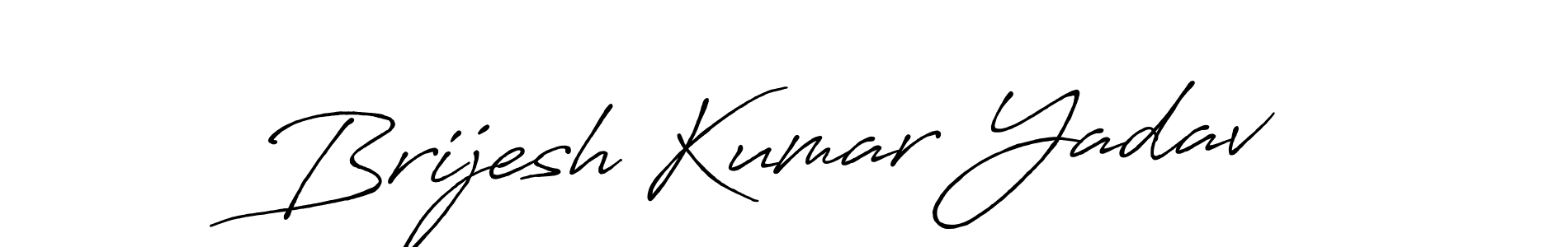 Create a beautiful signature design for name Brijesh Kumar Yadav. With this signature (Antro_Vectra_Bolder) fonts, you can make a handwritten signature for free. Brijesh Kumar Yadav signature style 7 images and pictures png