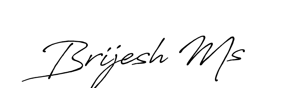 How to make Brijesh Ms name signature. Use Antro_Vectra_Bolder style for creating short signs online. This is the latest handwritten sign. Brijesh Ms signature style 7 images and pictures png