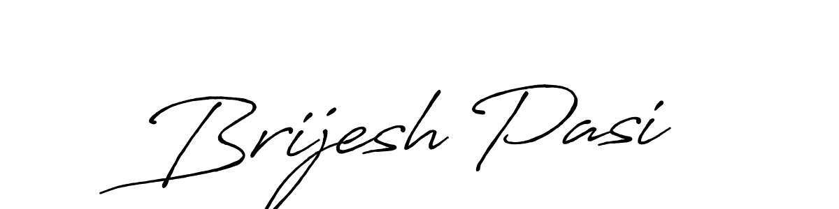 Make a beautiful signature design for name Brijesh Pasi. With this signature (Antro_Vectra_Bolder) style, you can create a handwritten signature for free. Brijesh Pasi signature style 7 images and pictures png