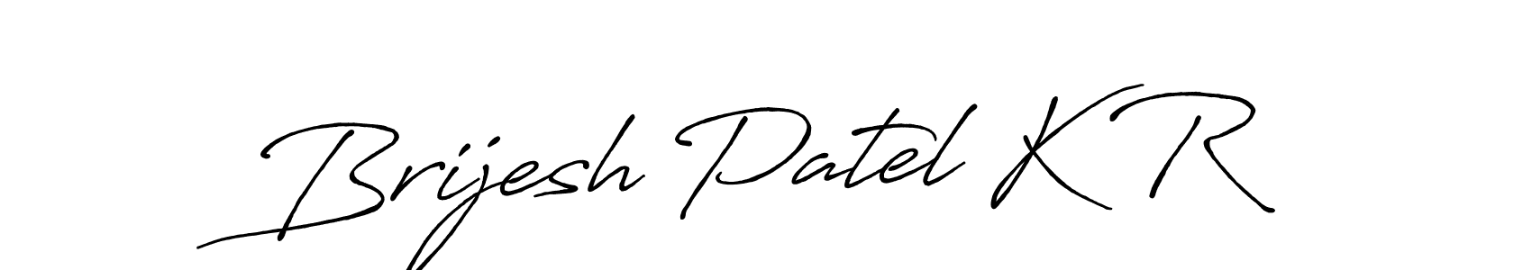 Create a beautiful signature design for name Brijesh Patel K R. With this signature (Antro_Vectra_Bolder) fonts, you can make a handwritten signature for free. Brijesh Patel K R signature style 7 images and pictures png