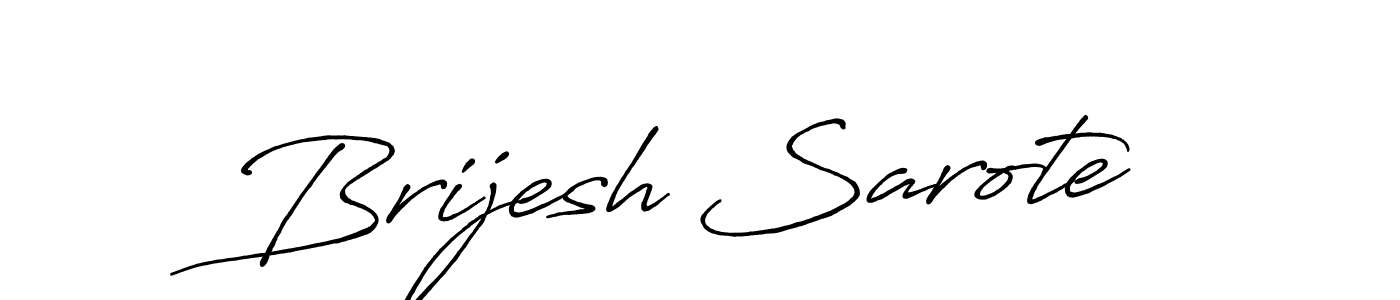 Create a beautiful signature design for name Brijesh Sarote. With this signature (Antro_Vectra_Bolder) fonts, you can make a handwritten signature for free. Brijesh Sarote signature style 7 images and pictures png