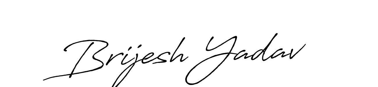 Make a beautiful signature design for name Brijesh Yadav. With this signature (Antro_Vectra_Bolder) style, you can create a handwritten signature for free. Brijesh Yadav signature style 7 images and pictures png