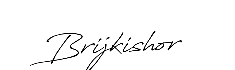 Use a signature maker to create a handwritten signature online. With this signature software, you can design (Antro_Vectra_Bolder) your own signature for name Brijkishor. Brijkishor signature style 7 images and pictures png
