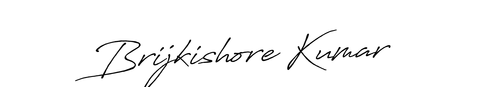 Make a beautiful signature design for name Brijkishore Kumar. With this signature (Antro_Vectra_Bolder) style, you can create a handwritten signature for free. Brijkishore Kumar signature style 7 images and pictures png