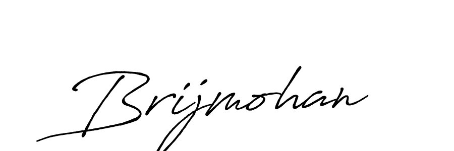 Make a beautiful signature design for name Brijmohan. With this signature (Antro_Vectra_Bolder) style, you can create a handwritten signature for free. Brijmohan signature style 7 images and pictures png