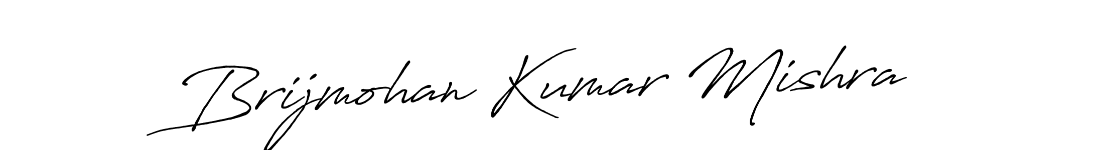 How to make Brijmohan Kumar Mishra signature? Antro_Vectra_Bolder is a professional autograph style. Create handwritten signature for Brijmohan Kumar Mishra name. Brijmohan Kumar Mishra signature style 7 images and pictures png