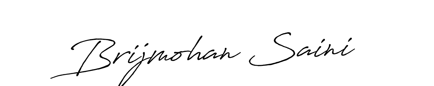 It looks lik you need a new signature style for name Brijmohan Saini. Design unique handwritten (Antro_Vectra_Bolder) signature with our free signature maker in just a few clicks. Brijmohan Saini signature style 7 images and pictures png