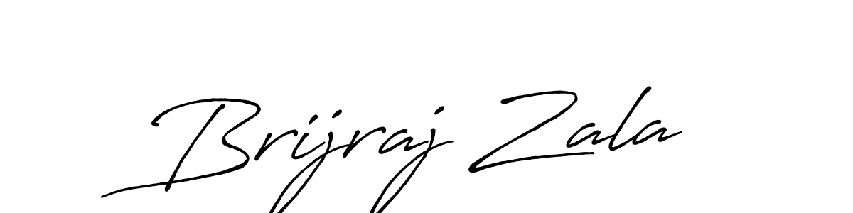 Create a beautiful signature design for name Brijraj Zala. With this signature (Antro_Vectra_Bolder) fonts, you can make a handwritten signature for free. Brijraj Zala signature style 7 images and pictures png