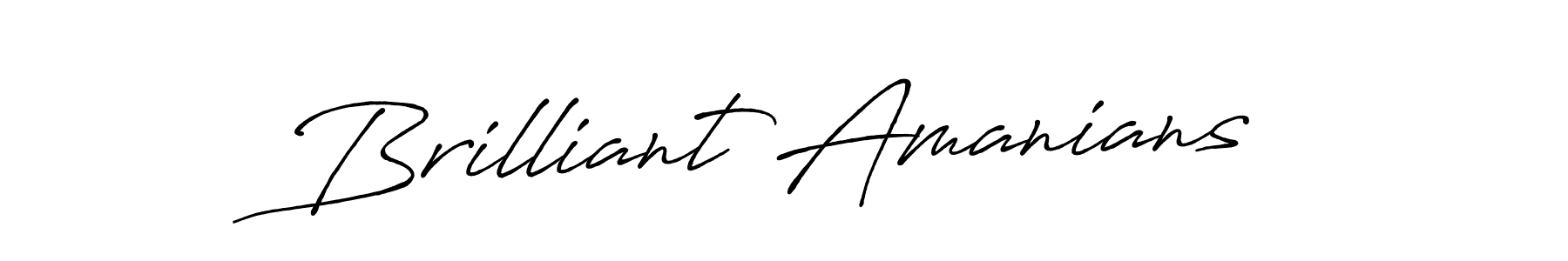 You can use this online signature creator to create a handwritten signature for the name Brilliant Amanians. This is the best online autograph maker. Brilliant Amanians signature style 7 images and pictures png