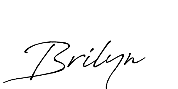 Create a beautiful signature design for name Brilyn. With this signature (Antro_Vectra_Bolder) fonts, you can make a handwritten signature for free. Brilyn signature style 7 images and pictures png