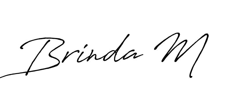 Brinda M stylish signature style. Best Handwritten Sign (Antro_Vectra_Bolder) for my name. Handwritten Signature Collection Ideas for my name Brinda M. Brinda M signature style 7 images and pictures png