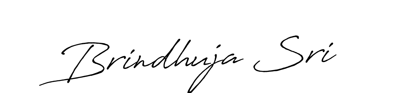 The best way (Antro_Vectra_Bolder) to make a short signature is to pick only two or three words in your name. The name Brindhuja Sri include a total of six letters. For converting this name. Brindhuja Sri signature style 7 images and pictures png