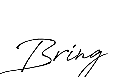 Similarly Antro_Vectra_Bolder is the best handwritten signature design. Signature creator online .You can use it as an online autograph creator for name Bring. Bring signature style 7 images and pictures png