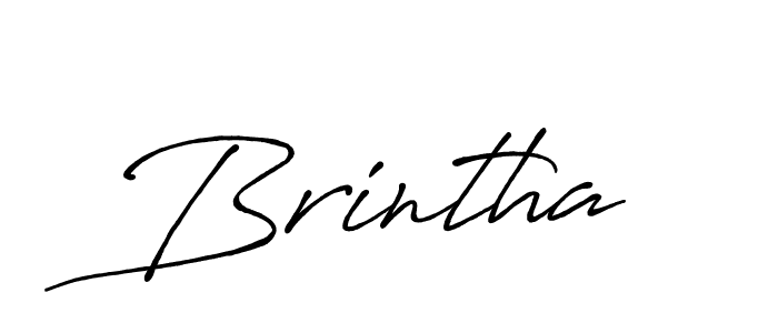 Design your own signature with our free online signature maker. With this signature software, you can create a handwritten (Antro_Vectra_Bolder) signature for name Brintha. Brintha signature style 7 images and pictures png