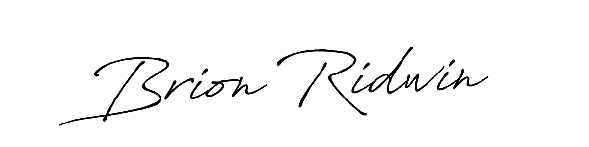 How to make Brion Ridwin name signature. Use Antro_Vectra_Bolder style for creating short signs online. This is the latest handwritten sign. Brion Ridwin signature style 7 images and pictures png