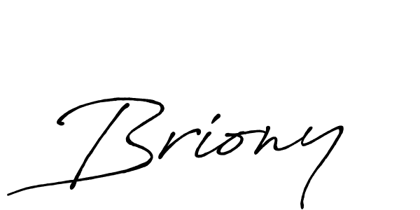 Create a beautiful signature design for name Briony. With this signature (Antro_Vectra_Bolder) fonts, you can make a handwritten signature for free. Briony signature style 7 images and pictures png