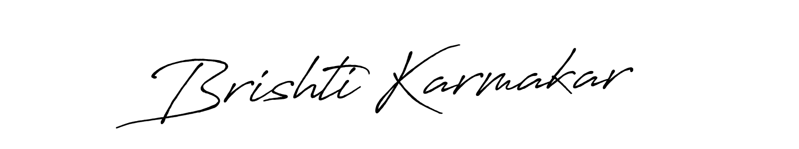 The best way (Antro_Vectra_Bolder) to make a short signature is to pick only two or three words in your name. The name Brishti Karmakar include a total of six letters. For converting this name. Brishti Karmakar signature style 7 images and pictures png