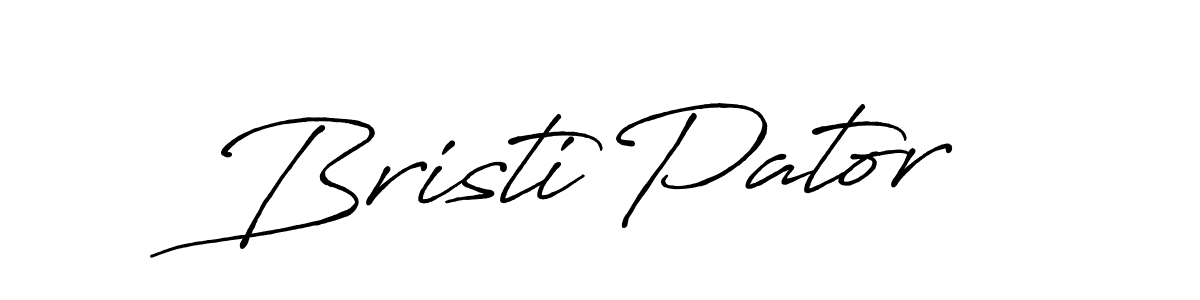 Similarly Antro_Vectra_Bolder is the best handwritten signature design. Signature creator online .You can use it as an online autograph creator for name Bristi Pator. Bristi Pator signature style 7 images and pictures png