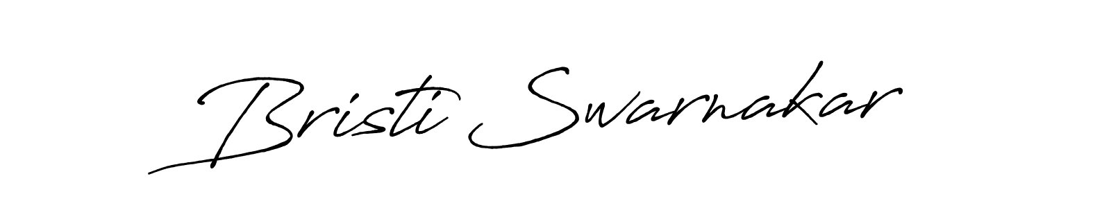 Create a beautiful signature design for name Bristi Swarnakar. With this signature (Antro_Vectra_Bolder) fonts, you can make a handwritten signature for free. Bristi Swarnakar signature style 7 images and pictures png