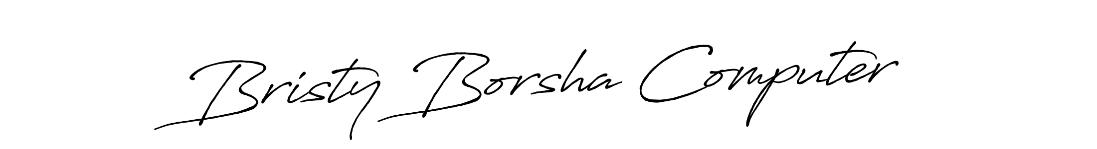 Antro_Vectra_Bolder is a professional signature style that is perfect for those who want to add a touch of class to their signature. It is also a great choice for those who want to make their signature more unique. Get Bristy Borsha Computer name to fancy signature for free. Bristy Borsha Computer signature style 7 images and pictures png