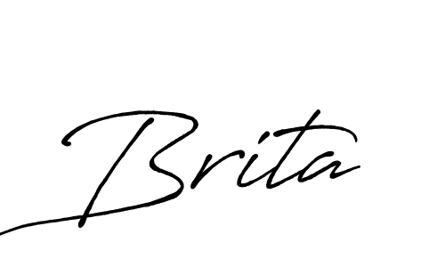 Brita stylish signature style. Best Handwritten Sign (Antro_Vectra_Bolder) for my name. Handwritten Signature Collection Ideas for my name Brita. Brita signature style 7 images and pictures png