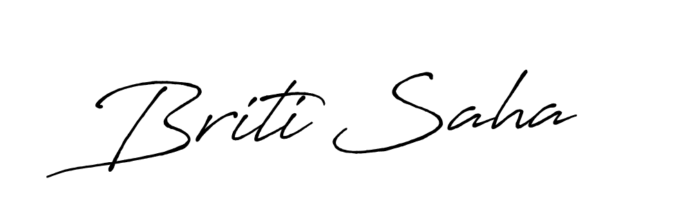 You should practise on your own different ways (Antro_Vectra_Bolder) to write your name (Briti Saha) in signature. don't let someone else do it for you. Briti Saha signature style 7 images and pictures png