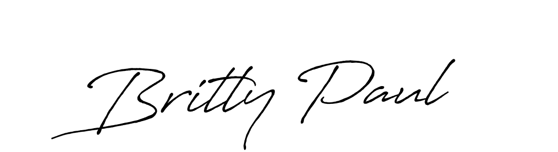 Use a signature maker to create a handwritten signature online. With this signature software, you can design (Antro_Vectra_Bolder) your own signature for name Britly Paul. Britly Paul signature style 7 images and pictures png