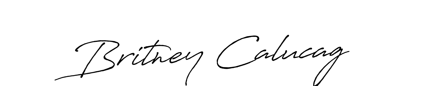 Make a beautiful signature design for name Britney Calucag. With this signature (Antro_Vectra_Bolder) style, you can create a handwritten signature for free. Britney Calucag signature style 7 images and pictures png