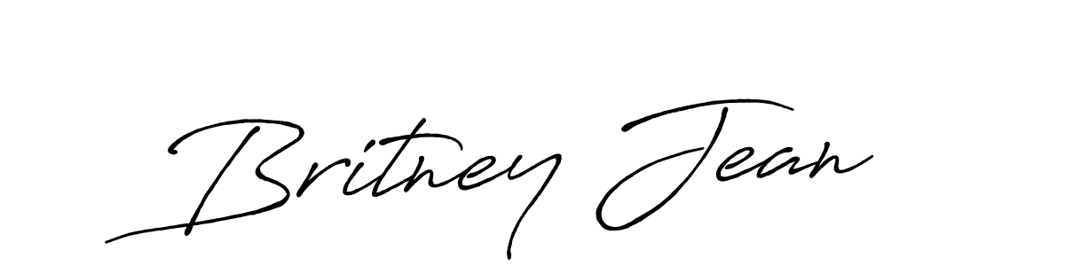 Create a beautiful signature design for name Britney Jean. With this signature (Antro_Vectra_Bolder) fonts, you can make a handwritten signature for free. Britney Jean signature style 7 images and pictures png