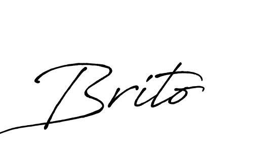 How to make Brito signature? Antro_Vectra_Bolder is a professional autograph style. Create handwritten signature for Brito name. Brito signature style 7 images and pictures png