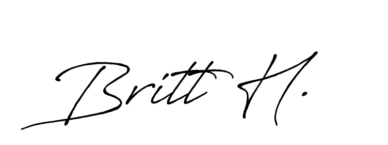 Similarly Antro_Vectra_Bolder is the best handwritten signature design. Signature creator online .You can use it as an online autograph creator for name Britt H.. Britt H. signature style 7 images and pictures png