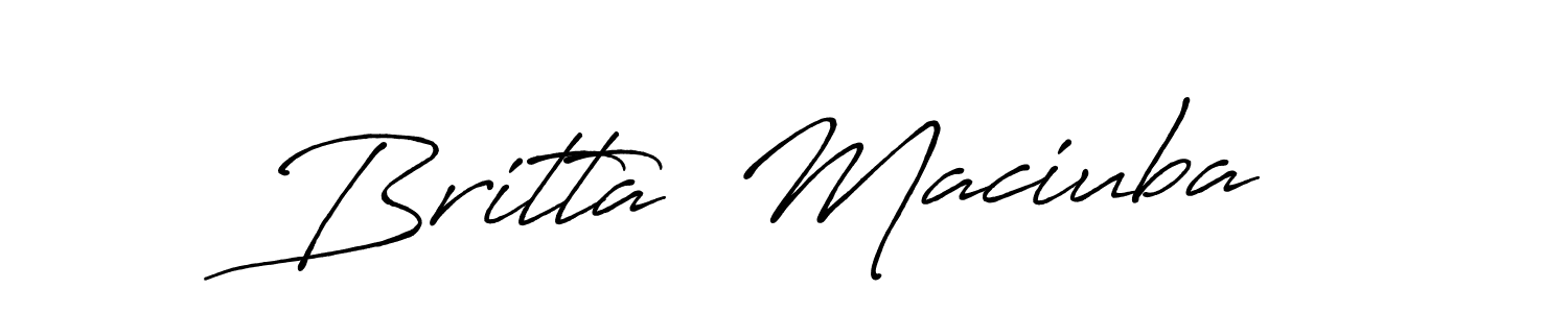 How to make Britta  Maciuba signature? Antro_Vectra_Bolder is a professional autograph style. Create handwritten signature for Britta  Maciuba name. Britta  Maciuba signature style 7 images and pictures png
