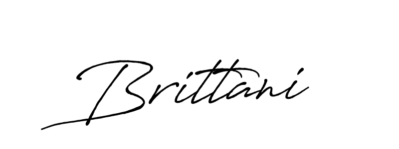 Create a beautiful signature design for name Brittani. With this signature (Antro_Vectra_Bolder) fonts, you can make a handwritten signature for free. Brittani signature style 7 images and pictures png