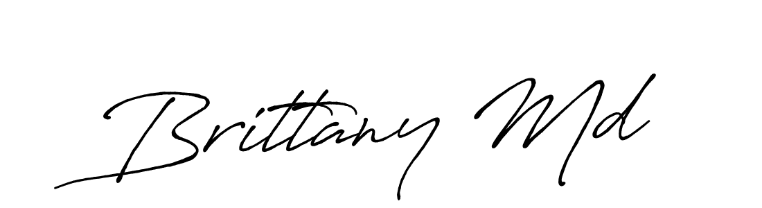 Brittany Md stylish signature style. Best Handwritten Sign (Antro_Vectra_Bolder) for my name. Handwritten Signature Collection Ideas for my name Brittany Md. Brittany Md signature style 7 images and pictures png